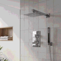 Sealey DH320 Concealed Thermostatic Shower Set 20 x 20cm Square Head  Hand Shower - Chrome