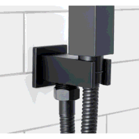 Sealey DH321 Concealed Thermostatic Shower Set 20 x 20cm Square Head  Hand Shower - Black