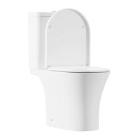 Sealey DH332 Baridi Close-Coupled Toilet with Soft Close Seat, Dual Flush Cistern  Rimless Flush  White