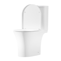 Sealey DH332 Baridi Close-Coupled Toilet with Soft Close Seat, Dual Flush Cistern  Rimless Flush  White