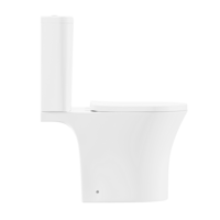 Sealey DH332 Baridi Close-Coupled Toilet with Soft Close Seat, Dual Flush Cistern  Rimless Flush  White