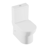 Sealey DH333 Baridi Close-Coupled Toilet with Soft Close Seat, Dual Flush Cistern  Rimless Flush  White
