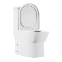 Sealey DH333 Baridi Close-Coupled Toilet with Soft Close Seat, Dual Flush Cistern  Rimless Flush  White