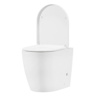 Sealey DH334 Back-to-Wall Toilet with Soft Close Seat  Rimless Flush  White