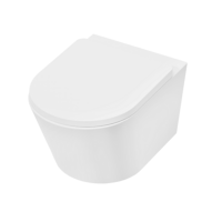 Sealey DH335 Wall Hung Toilet with Soft Close Seat  Rimless Flush  White