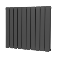 Sealey DH340 Baridi Horizontal Radiator Contemporary Double Flat Panel Design 600 x 700mm  Anthracite