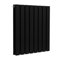 Sealey DH344 Baridi Horizontal Radiator Contemporary Double Flat Panel Design 600 x 560mm  Black