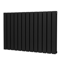 Sealey DH346 Baridi Horizontal Radiator Contemporary Double Flat Panel Design 600 x 910mm  Black
