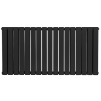 Sealey DH347 Baridi Horizontal Radiator Contemporary Double Flat Panel Design 600 x 1190mm  Black