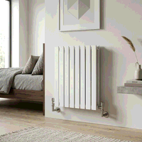 Sealey DH349 Baridi Horizontal Radiator Contemporary Double Flat Panel Design 600 x 560mm  White