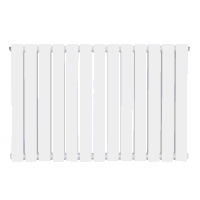 Sealey DH351 Baridi Horizontal Radiator Contemporary Double Flat Panel Design 600 x 910mm  White