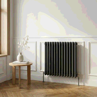 Sealey DH357 Baridi Horizontal Traditional 2 Column Radiator 600 x 607mm  Anthracite
