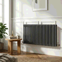 Sealey DH360 Baridi Horizontal Traditional 2 Column Radiator 600 x 1147mm  Anthracite