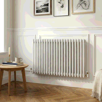 Sealey DH369 Baridi Horizontal Traditional 2 Column Radiator 600 x 1012mm  White