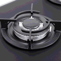 Sealey DH384 Baridi 70cm Gas Hob Matt Black with 5 Burners, Cast Iron Supports  Auto Ignition 10.4kW