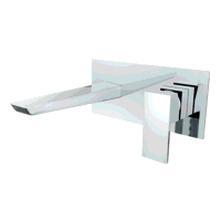 Sealey DH396 Baridi Wall Mounting Basin Mixer Tap, Square - Chrome