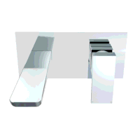 Sealey DH396 Baridi Wall Mounting Basin Mixer Tap, Square - Chrome