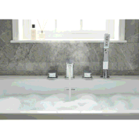 Sealey DH398 Baridi Bath Mounting 4-Hole Mixer Tap with Shower Head - Chrome