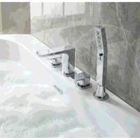 Sealey DH398 Baridi Bath Mounting 4-Hole Mixer Tap with Shower Head - Chrome