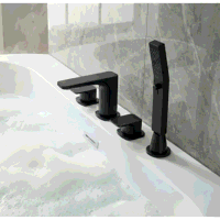 Sealey DH399 Baridi Bath Mounting 4-Hole Mixer Tap with Shower Head - Matt Black