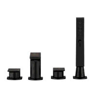 Sealey DH399 Baridi Bath Mounting 4-Hole Mixer Tap with Shower Head - Matt Black