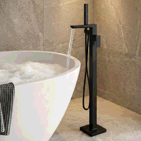 Sealey DH401 Baridi Freestanding Bath Mixer Tap with Shower - Matt Black