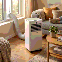 Sealey DH413 Baridi 5-in-1 Portable Air Conditioner/Dehumidifier/Air Cooler with Window Sealing Kit 7,000Btu/hr - White