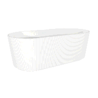 Sealey DH419 Baridi Double-Ended Fluted Design Bath with Slim Rim 150cm  Gloss White
