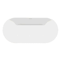 Sealey DH419 Baridi Double-Ended Fluted Design Bath with Slim Rim 150cm  Gloss White