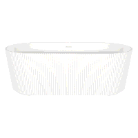 Sealey DH420 Baridi Double-Ended Fluted Design Bath with Slim Rim 168cm  Gloss White