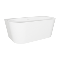 Sealey DH421 Baridi Back-to-Wall Slim Rim Bath with Overflow System 150cm  Gloss White