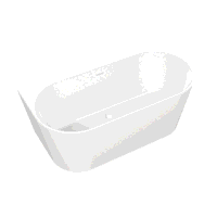 Sealey DH421 Baridi Back-to-Wall Slim Rim Bath with Overflow System 150cm  Gloss White