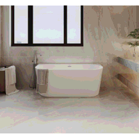 Sealey DH422 Baridi Back-to-Wall Slim Rim Bath with Overflow System 170cm  Gloss White