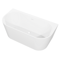 Sealey DH422 Baridi Back-to-Wall Slim Rim Bath with Overflow System 170cm  Gloss White