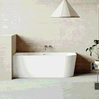 Sealey DH423 Baridi Left-Hand Corner Slim Rim Bath with Overflow System 150cm  Gloss White