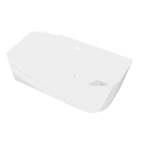 Sealey DH423 Baridi Left-Hand Corner Slim Rim Bath with Overflow System 150cm  Gloss White