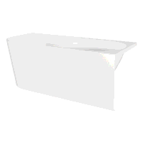Sealey DH426 Baridi Right-Hand Corner Slim Rim Bath with Overflow System 150cm  Gloss White