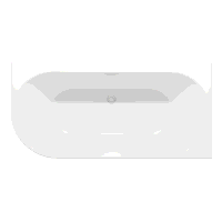 Sealey DH426 Baridi Right-Hand Corner Slim Rim Bath with Overflow System 150cm  Gloss White