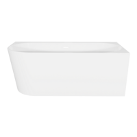 Sealey DH428 Baridi Right-Hand Corner Slim Rim Bath with Overflow System 170cm  Gloss White