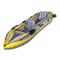 Sealey DL155 Dellonda Inflatable 2-Person Kayak/Canoe Set with Pump, Carry Bag  2 Oars - Blue/Yellow/White