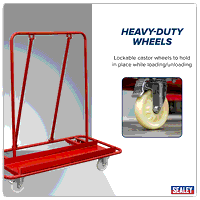 Sealey DWC01 Plasterboard Trolley Large Sheet Handling 800kg Capacity