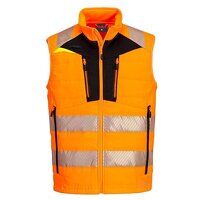 Portwest DX4 Hi-Vis Hybrid Baffle Bodywarmer (Orange/Black / XXXL / R)