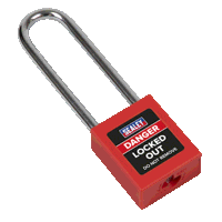 Sealey EV12 Safety Lockout Padlock - Long Shackle
