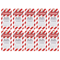 Sealey EV17 Lockout Safety Tag 10pc