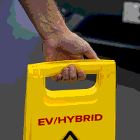 Sealey EV19 EV/Hybrid Floor Warning Signs - Pack of 2