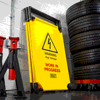 Sealey EV20 Folding Safety Barrier for Hybrid/Electric Vehicles