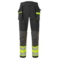 EV4 Hi-Vis Stretch Detachable Holster Class 1 Trousers (Yellow/Black / 34 / R)