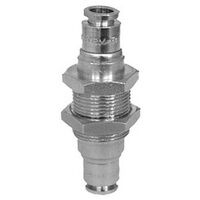 6mm Equal Bulkhead Connector Nickel Plated Pu...