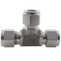 8mm Tube OD Equal Tee Twin Ferrule Stainless ...
