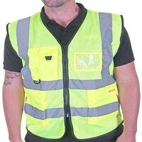 Executive Mesh Waistcoat Saturn Yellow 4XL